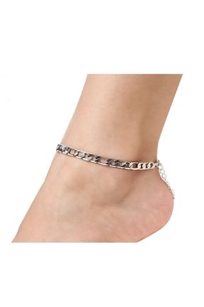 خلخال جواهر سفید زنانه فلزی Bijustore - کد 43269727