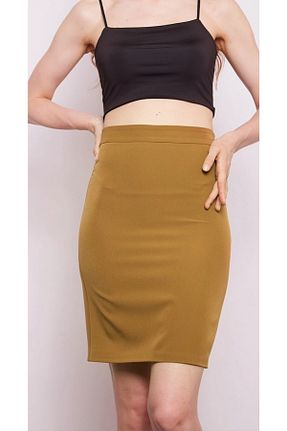 دامن سایز بزرگ سبز زنانه بافت Moda Tekcan - کد 316045837