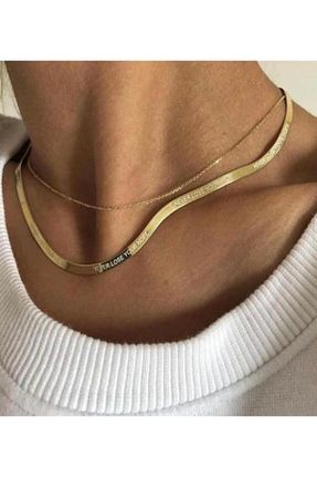 گردنبند نقره طلائی زنانه 925 عیار MOONJEWELLERY - کد 316045885