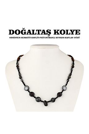 گردنبند جواهر رنگی زنانه سنگ طبیعی OSMANLI DEĞERLİ TAŞ - کد 314386980