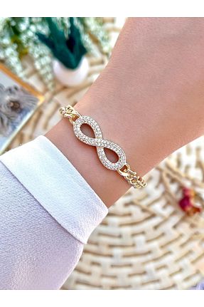 دستبند جواهر طلائی زنانه زیرکن KBC STORE - کد 314565961