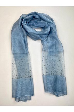 شال آبی زنانه ابریشم Nilbutik - کد 315838748