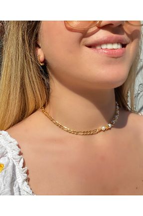 گردنبند مروارید طلائی مروارید فرهنگی Nurşah Özcan Store - کد 316080173