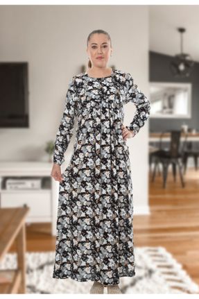 لباس مشکی زنانه بافتنی ویسکون رگولار آستین-بلند کد 316198023