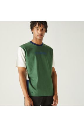 تی شرت سبز مردانه ریلکس یقه گرد کد 316416550