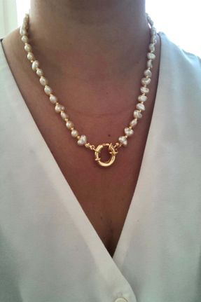 گردنبند جواهر طلائی زنانه روکش طلا کد 50381551
