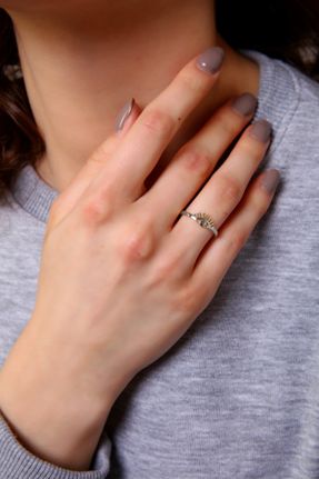 انگشتر جواهر زرد زنانه روکش طلا کد 317106877