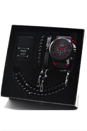 ست ساعت مچی مشکی مردانه فلزی wesscollection - کد 267185425