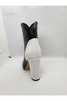 بوت / نیم بوت مشکی زنانه چرم خالص VİNİCCİ AYAKKABI - کد 51781858