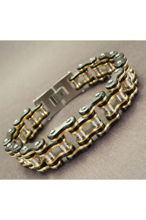 دستبند استیل زرد مردانه فولاد ( استیل ) کد 47061520