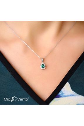 گردنبند نقره سفید زنانه 925 عیار Mia Vento - کد 48006957