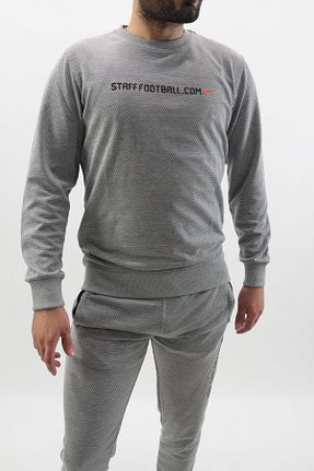 سوئیشرت طوسی مردانه چاپی Staff - کد 73174777