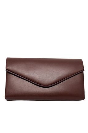 کیف مجلسی زرشکی زنانه چرم مصنوعی weem bag - کد 52081376
