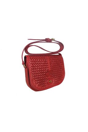 کیف پستچی قرمز زنانه چرم خالص Gön - کد 68943526