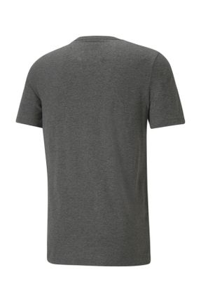 تی شرت طوسی مردانه رگولار پارچه ای تکی کد 77539765
