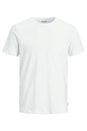 تی شرت سفید مردانه رگولار یقه گرد تکی بیسیک کد 316908186
