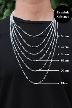 گردنبند جواهر مشکی مردانه فلزی کد 316049232