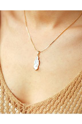گردنبند مروارید طلائی مروارید آب شیرین art and crafts jewelry - کد 261670180