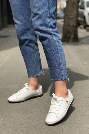 کفش اسنیکر سفید زنانه چرم اصل U.S. Polo Assn. - کد 316649360