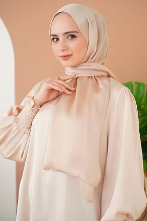 شال بژ زنانه شیفون Afilva - کد 316708101