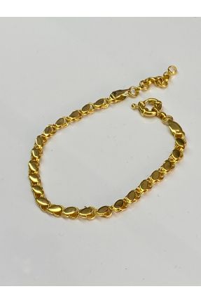 دستبند استیل طلائی زنانه فولاد ( استیل ) کد 316840361
