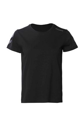 تیشرت اسپرت مشکی زنانه پنبه پلی استر hummel - کد 316954963