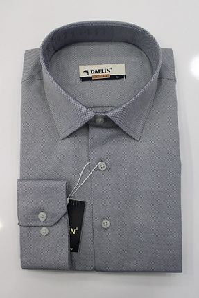 پیراهن طوسی مردانه اسلیم فیت Daflin - کد 80367758