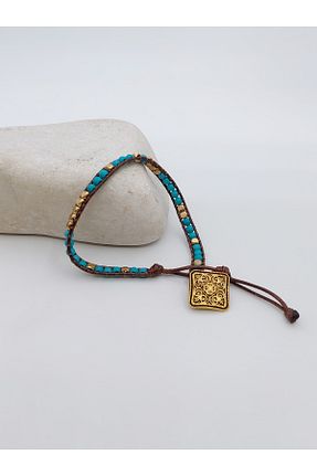 دستبند جواهر فیروزه ای زنانه سنگ طبیعی TAKİBUTİGİNİZ - کد 317128487