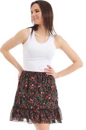 دامن مشکی زنانه پارچه Newbutix - کد 302693194
