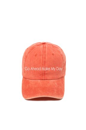 کلاه نارنجی زنانه پنبه (نخی) کد 317862646