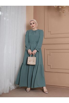 لباس حجاب سبز زنانه رگولار İPEK TUTUŞ - کد 318099495