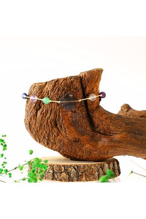 خلخال جواهر رنگی زنانه سنگ طبیعی OSMANLI DOĞAL TAŞ - کد 319209807