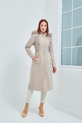 پالتو پشمی نباتی زنانه رگولار Wazze - کد 319323800