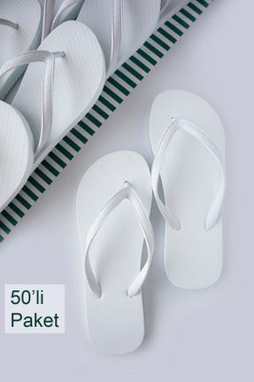 دمپائی سفید زنانه EVA پاشنه ساده پاشنه کوتاه ( 4 - 1 cm ) کد 317610623