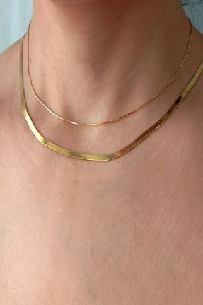 گردنبند نقره طلائی زنانه کد 176543218