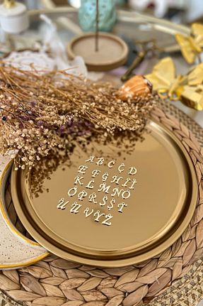 دستبند جواهر طلائی زنانه برنجی Trendy Butik - کد 317838491