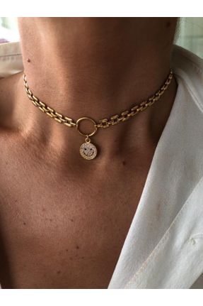 گردنبند جواهر طلائی زنانه روکش طلا کد 319508070