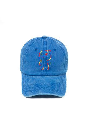کلاه آبی زنانه پنبه (نخی) کد 317837268