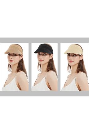 کلاه مشکی زنانه حصیر Kardelen Butik Denizli - کد 317845842