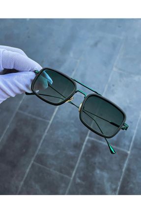 عینک آفتابی سبز زنانه 58 UV400 آلومینیوم مستطیل کد 319993039