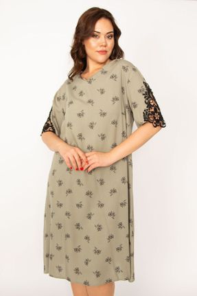 لباس خاکی زنانه بافت رگولار بافتنی کد 320155217