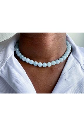 گردنبند جواهر آبی زنانه سنگ طبیعی Mucize Taş - کد 320253670