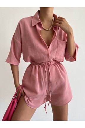 ست بالاتنه و پائین تنه صورتی زنانه بافتنی LB Laluna Butik - کد 320263517