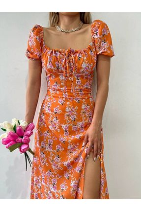 لباس نارنجی زنانه بافتنی Fav Style - کد 320283087
