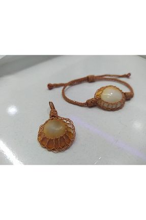 دستبند جواهر قهوه ای زنانه سنگ طبیعی Şifa - کد 320712248