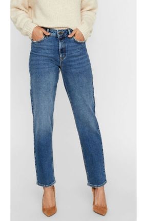 شلوار جین آبی زنانه فاق بلند جین کد 321237509