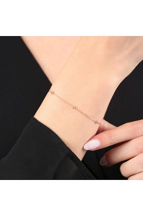 دستبند نقره صورتی زنانه 925 عیار Mia Vento - کد 322270593