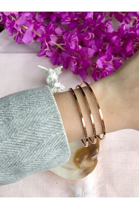 دستبند استیل (فولاد) طلائی زنانه استیل ضد زنگ Grace - کد 322976183