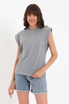 تیشرت طوسی زنانه رگولار Weyeze - کد 323018986