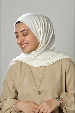 شال سفید زنانه پنبه ای MESİSTORE - کد 321638101